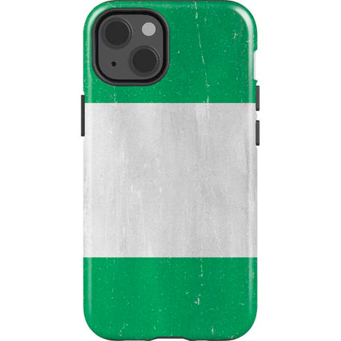Nigeria Flag Distressed iPhone 14 Impact Case
